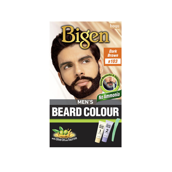 Bigen Mens Beard Dye Dark Brown 40g Model No. 103