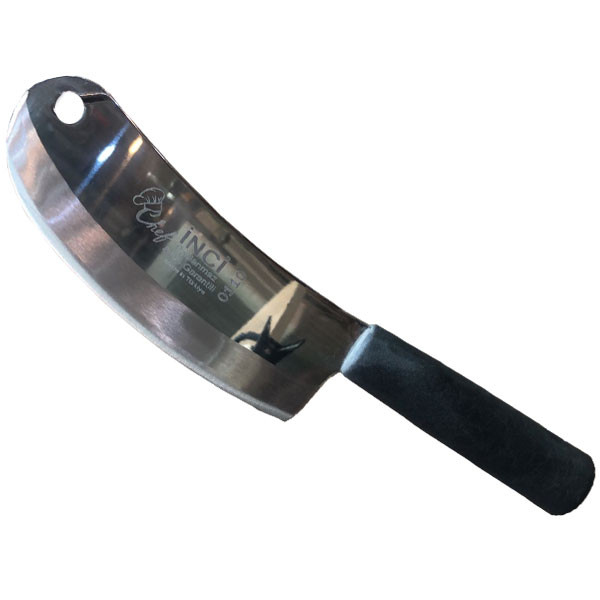 Inci Stainless Steel Meat Cleaver with Black Plastic Silicone Handle, Model No. 0110