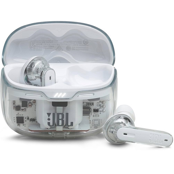 JBL Tune Beam Wireless Earbuds, Ghost White Color, Model No. JBLTBEAMGWHT