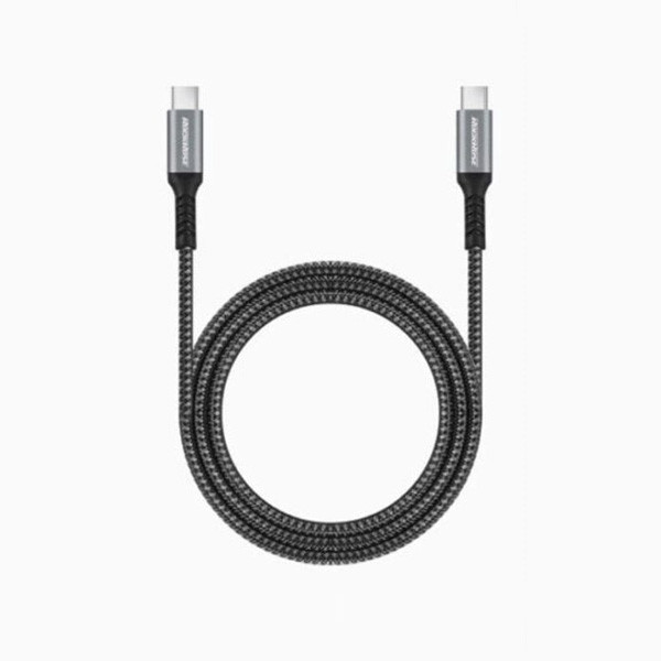 Rockrose Powerline 2m USB-C to USB-C Cable 60W, Black Color, Model No. RRCS07CC2