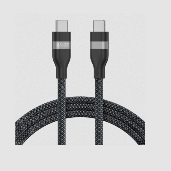 Anker USB-C to USB-C Cable 6ft 240W Braided, Black Color, Model No. A81D6H21