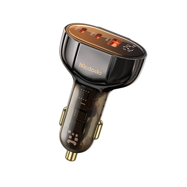 Mcdodo MC Prism Series 100W USB-C + Dual USB-A PD Car Charger, Brown Color, Model No. CC-2300