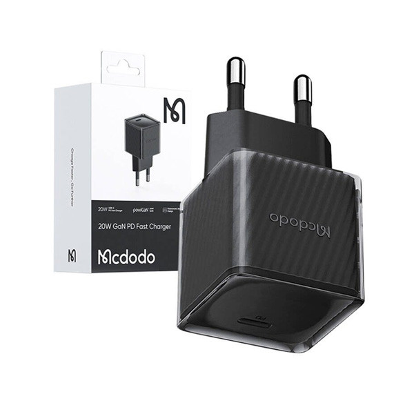 Mcdodo 20W 1C GAN Fast Charger (UK), Black Color, Model No. CH-3761