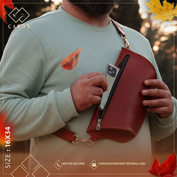 Carox Handmade Leather Waist - Shoulder Bag Unisex
