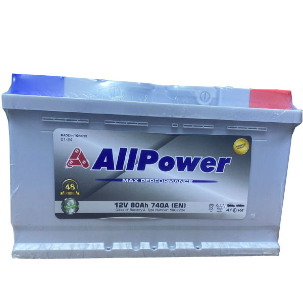 AllPower Car Battery Plus 12V, 80Ah, 740A (EN), 20kg, Max Performance
