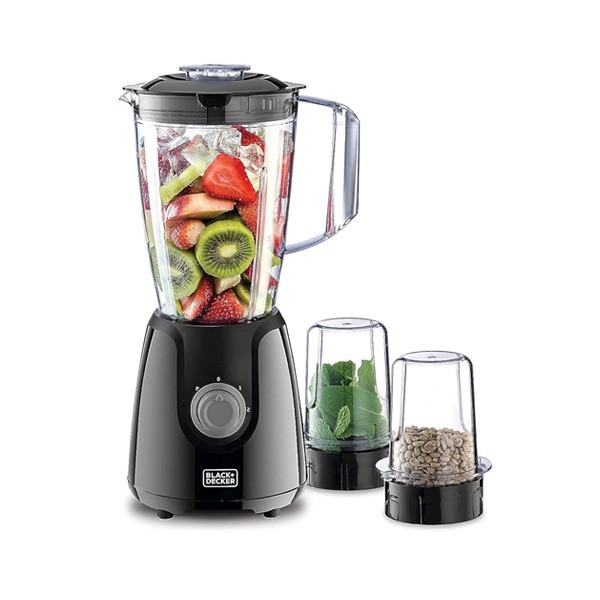Black+Decker Blender 2 Grinding Mills, 400W, 300ml, Black Color, Model No. BX440- B5