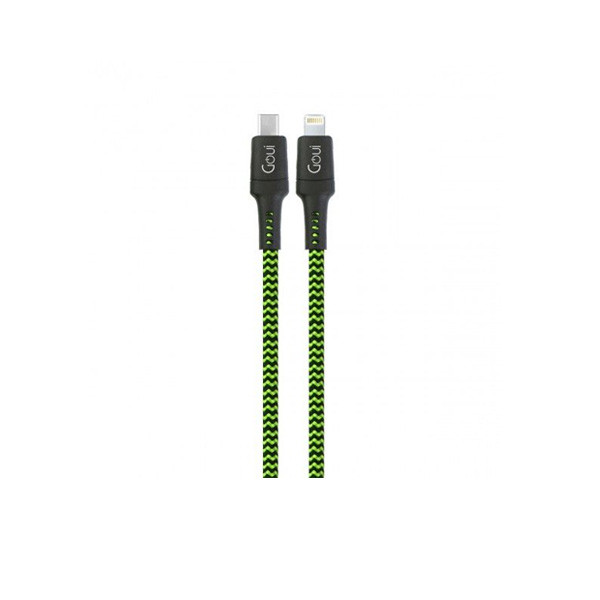 Goui Data Cable, Type C - Lightning, Tough, 3m, Green Color Model No. G-TOUGHC943M-G