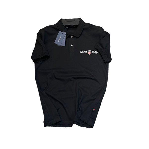 Gant Single Color Short Sleeves Polo for Men in 2 Colors with Gant Logo Imprinted on the Chest