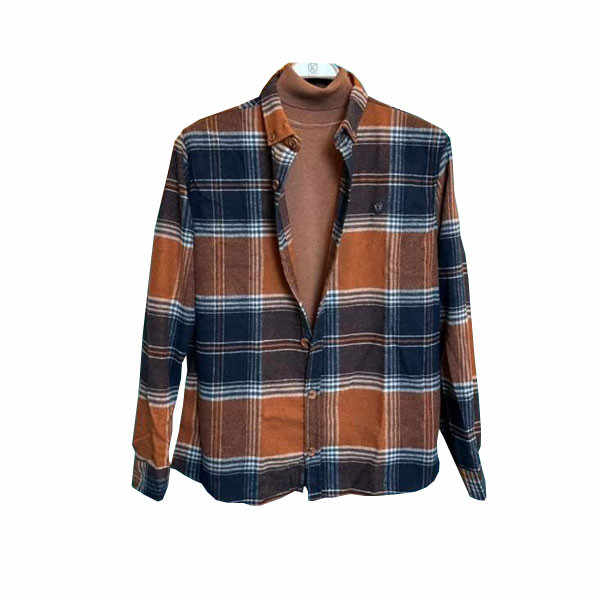 Liwali Plaid Shirt Brown, Blue Black & White Colored