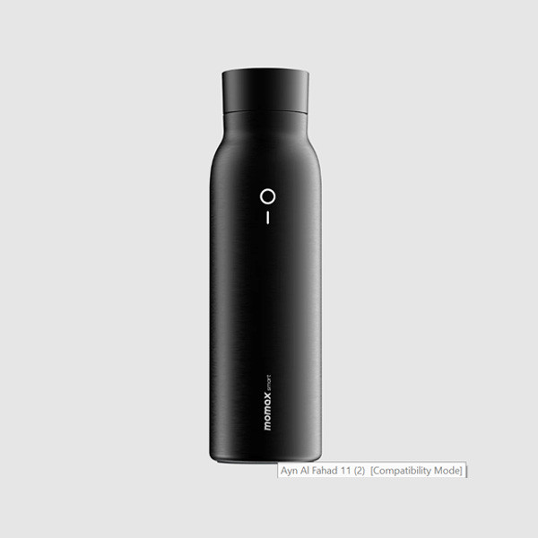 Momax Smart Bottle IoT Thermal Drinkware, Black Color, Model No. HL6SD