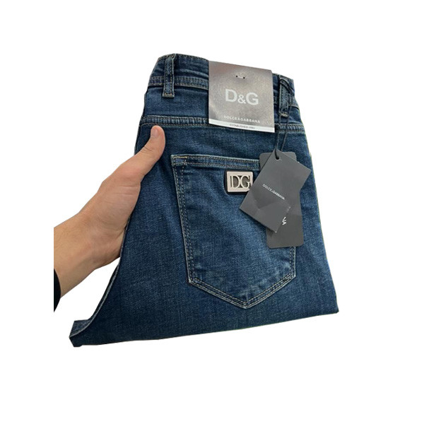 Dolce & Gabbana Blue Black Color Washed Οut Jean Straight Line for Men