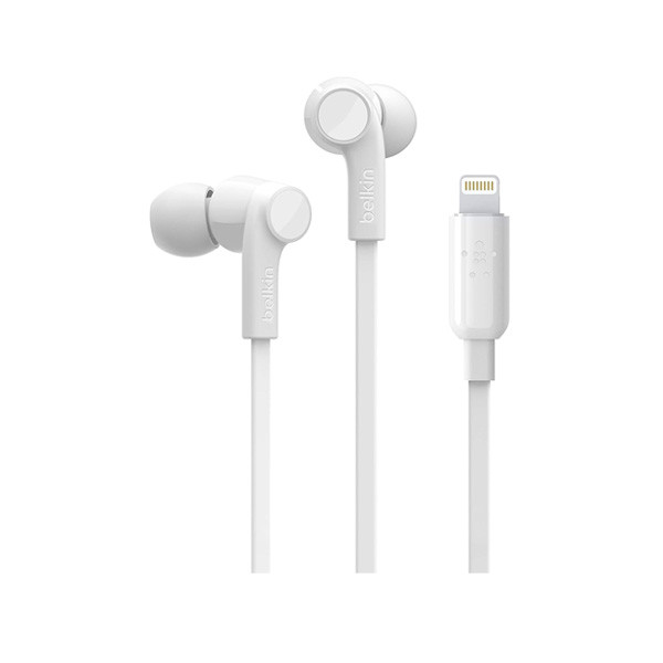 Belkin RockStar In-Ear Lightning One Size Earphones, White Color, Model No. G3H0001btWHT