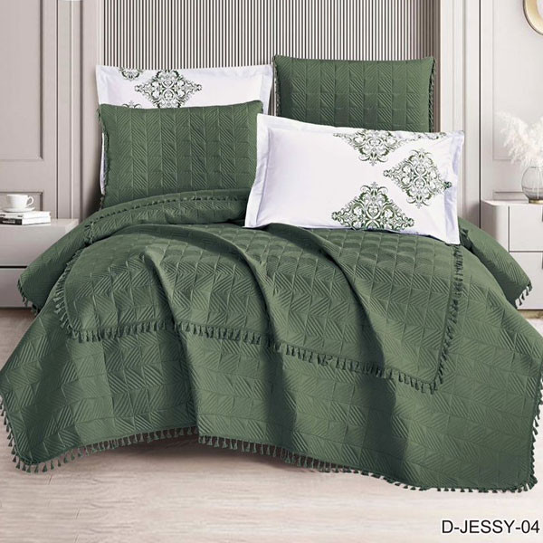 Rose Home Summer Blanket Queen Size (200cm x 200cm) Set of 6 pieces in Green Color Model No. D-JESSY-04