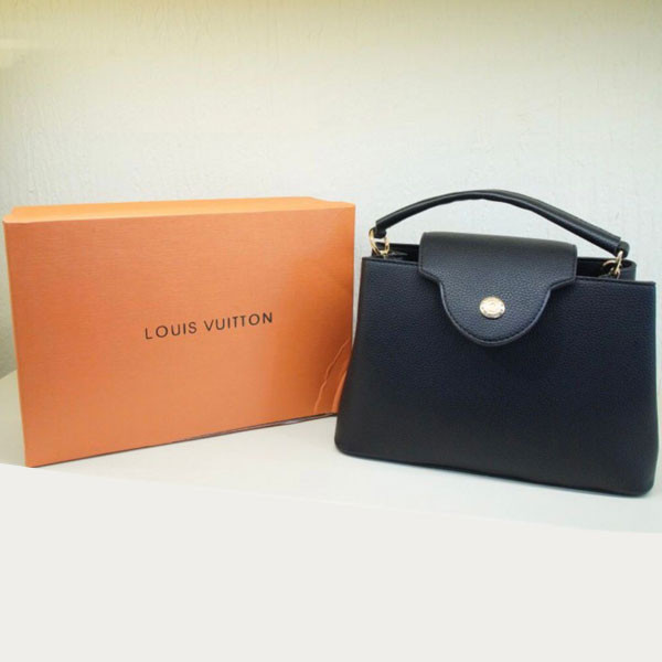 Louis Vuitton Capucines BB (Style) Women Handbag, Black Color, with Button Closure