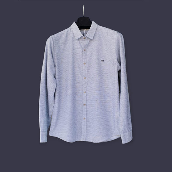 Fuukeel Collection Linen Shirts for Men in 4 Colors (Gray Light, Pink Light, Beige & Blue Light)