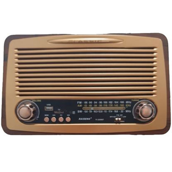 Raiseng FM/AM/SW 1-2, 4 Band Radio, USB/TF Player Model No. R-3299BT