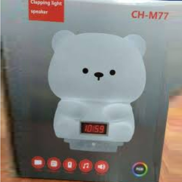 ΟΕΜ Portable Bluetooth Speaker Clock + Night Light Clapping Speaker Model No. CH-M77