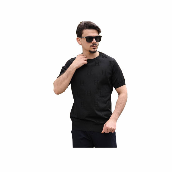 Belo Mastercopy Single Color Hermes Brand t-shirts for Men, with Hermes Logo Imprinted all over t-shirt in 6 Colors (Brown, Beige, Black, Gray, Green, Orange)