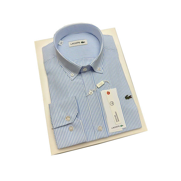 Lacoste Long Sleeves Shirts with Horizontal Lines Design for Men in Various Colors