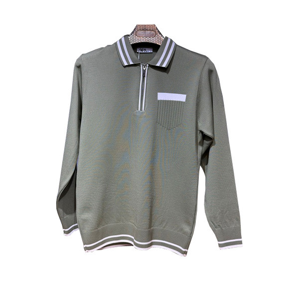 Zara Winter Polo Single Color Blouses with Zipper & Chest Pocket for Men in Various Colors & Sizes