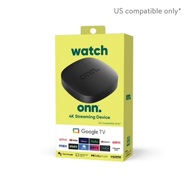 OEM Watch onn 4K Streaming Device, 4K UHD, Dolby Audio & Fast Wi-Fi, Google TV Voice Control