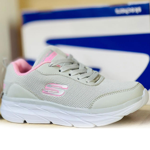 Skechers Sneakers with Laces in White & Gray Dark Color for Women