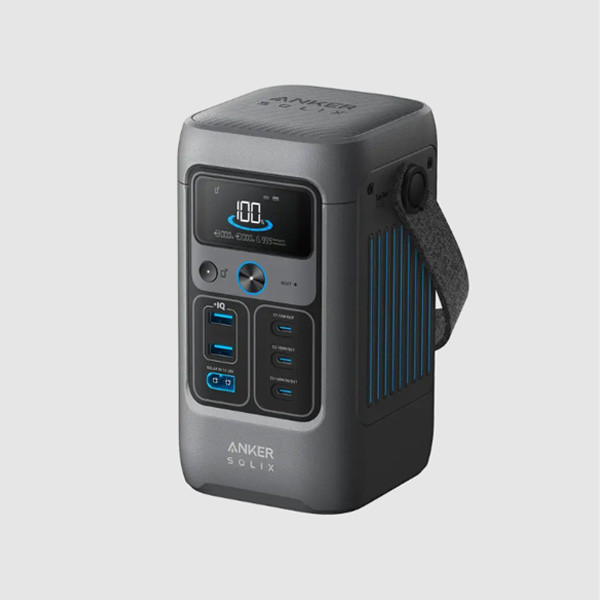 Anker SOLIX C200 DC Portable Power Station 200W|192Wh 5-Outlets Dark, Gray Color, Model No. A17270Z1