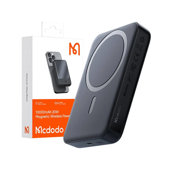 Mcdodo Ambilight Series 20W Magnetic Wireless Power Bank 10000mAh, Black Color, Model No. MC-4261