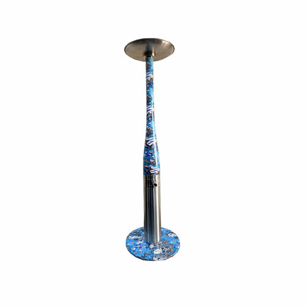 Freegun Medium Size Metalic Hookah, with Stainless Steel Bottle Base, Body, Top in Blue Color with Unique Designs