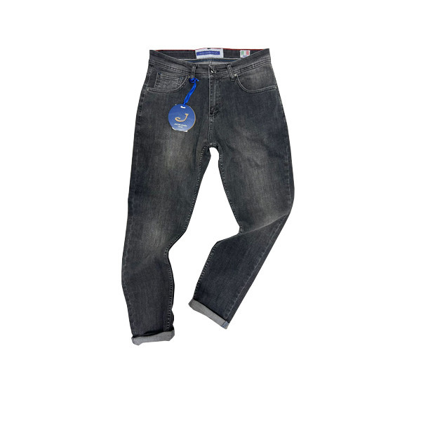 Jacob Cohen Gray Color Washed Οut Jean Regular Line with Twisted Legs for Men