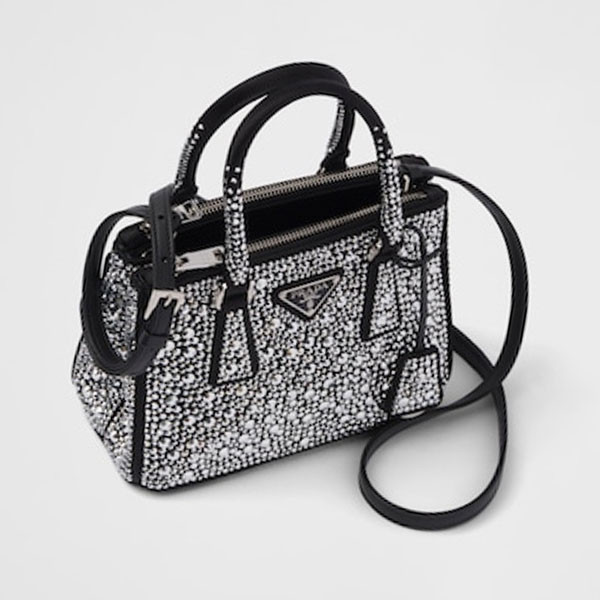 Prada Galleria Satin Mini-Bag with Crystals (Master Copy)