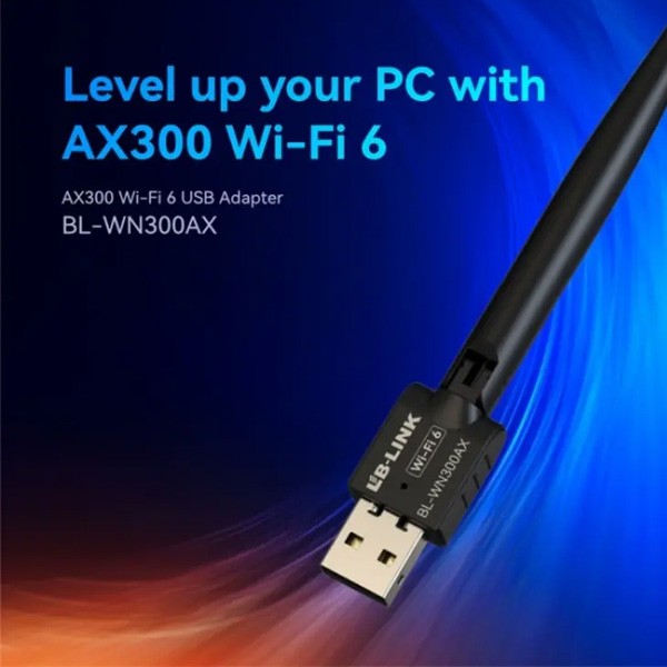 LB-Link Wi-Fi 6 Wireless USB Adapter 2.4GHz, Model No. AX300