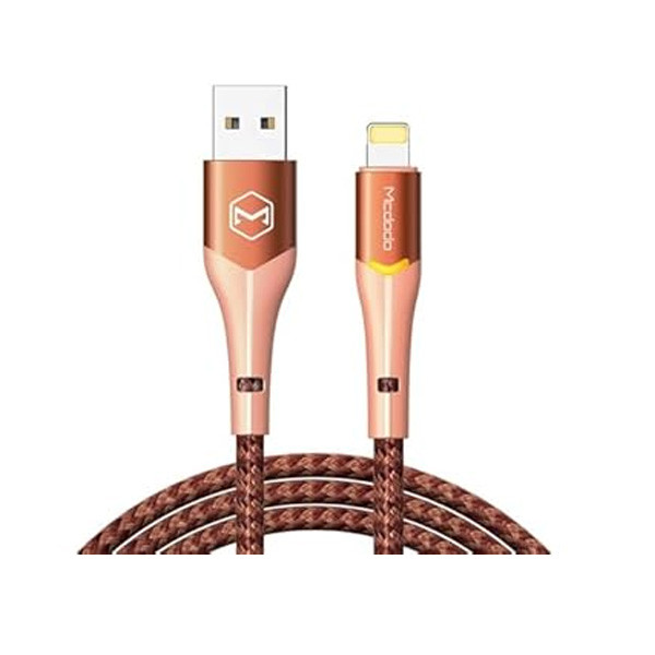 Mcdodo Lightning 1.8m Breathing Light Fast Charging Data Cable, Orange Color, Model No. CA-7845
