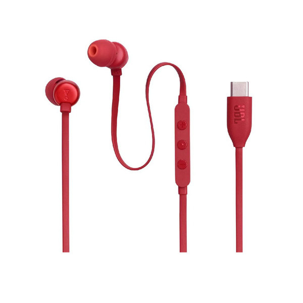 JBL Tune 310C USB-C Wired Hi-Res In-Ear Headphones, Red Color, Model No. JBLT310CRED