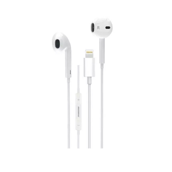 Rockrose Solo LT Neo Earphones with Microphone, Lightning, 1.2m, White Color, Model No. RRWE18