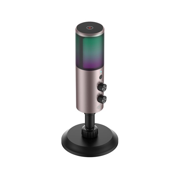 Havit RGB Gaming Microphone, USB Condenser, Noise Reduction, Adjustable Stand, Plug & Play, Model No. GK61