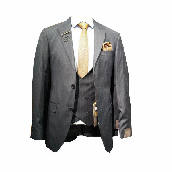 Dolce & Gabbana Set of Dark Gray Color Suit Jacket with White Vertical Sripes & Trouser for Official Occasions - for Men