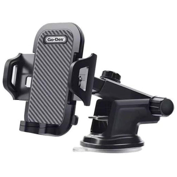 Go-Des 2in1 Car Mobile Holder, 360 Degree Rotation, Black Color, Model No. GD-HD693