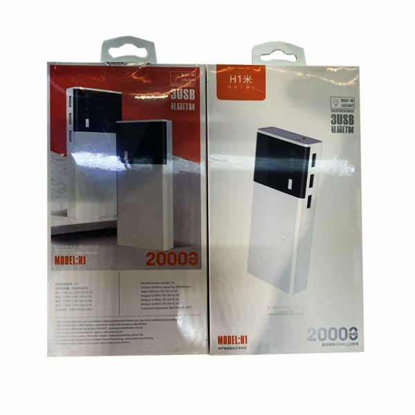 OEM 20000mAh Power Bank, Portable Charger USB C 3-Port PD3.0 Battery Pack Digital Display Model No. H1