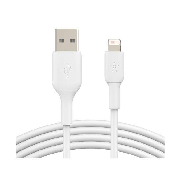 Belkin Lightning to USB Cable Braided 2m, White Color, Model No. CAA002bt2MWH