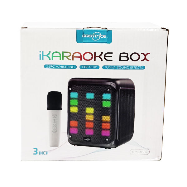 GreatNice 3inch Rechargeable Outdoor Wireless Speaker with Karaoke System Model No. GTS-1887