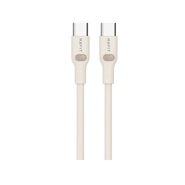 Havit Type-C to Type-C PD100W Cable 2m, Beige Color, Model No. CB62842.0m