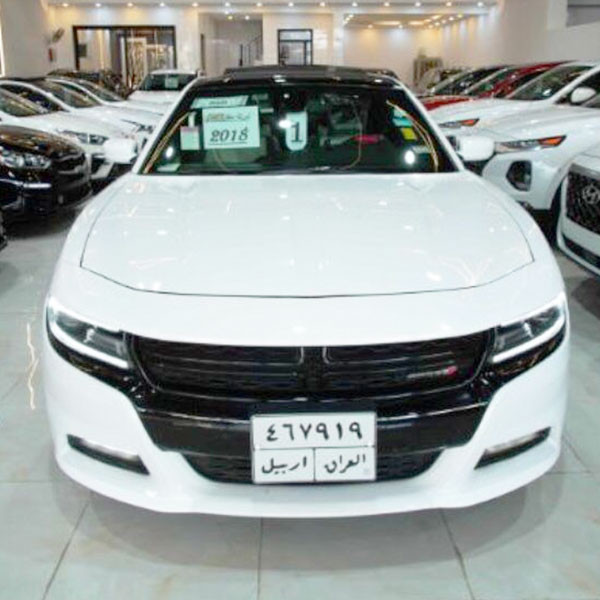 Dodge Charger 2018 V6, White Color, USED