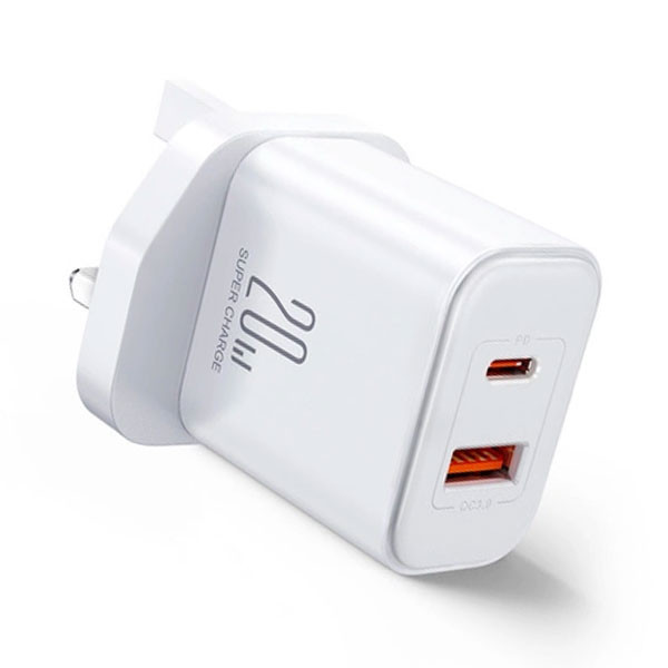 Joyroom FlashSeries A+C Dual-Port Charger, 20W, White Color, Model No. JR-TCF05UK