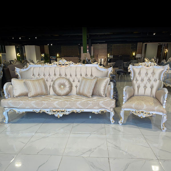 Turkish Sofa Set of 12 Seats, Classic Design in 3 Colors (Blue Light, Purple & Beige)