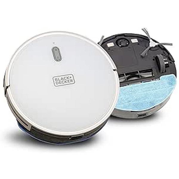 Black+Decker Robotic Vacuum Cleaner & Mop, Alexa Enabled, Self- Charging, White Color, Model No. BRVA425B10-B5