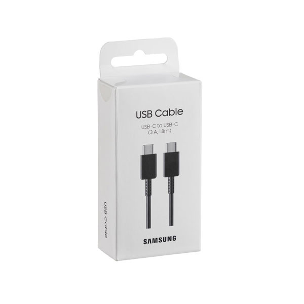 Samsung USB-C to USB-C Cable, Black Color, 3A, 1.8m, Model No. EP-DX310JBEGEU