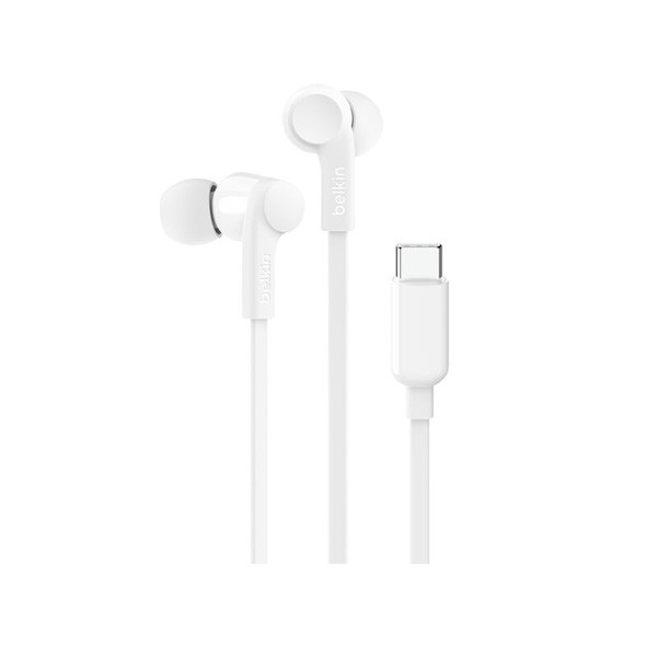 Belkin SoundForm Wired Earbuds With UCB-C Connector, White Color