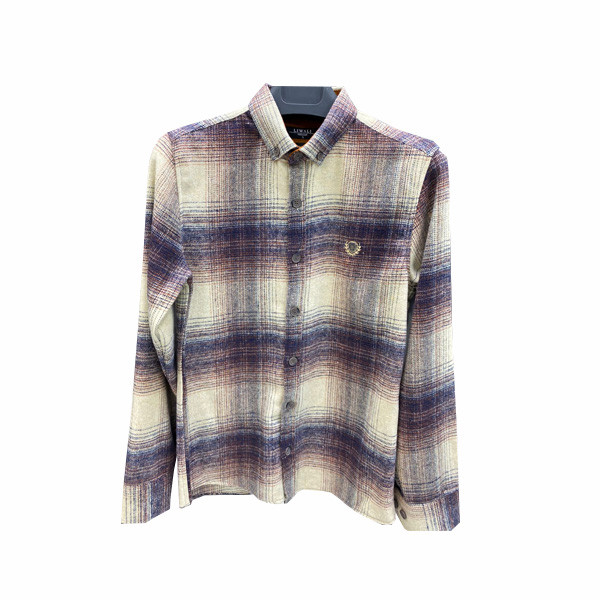 Liwali Plaid Shirt Purple, White & Gray Colored