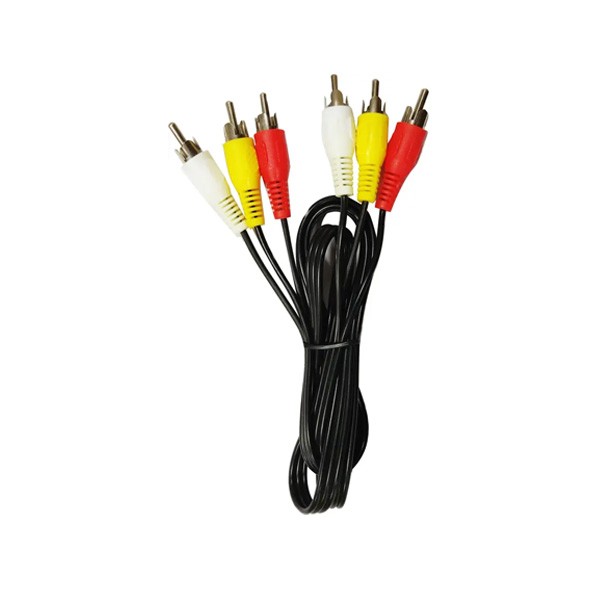 OEM TV-out Cable 3 RCA to 3 RCA AV Cable, Black Color, for TV, 1m